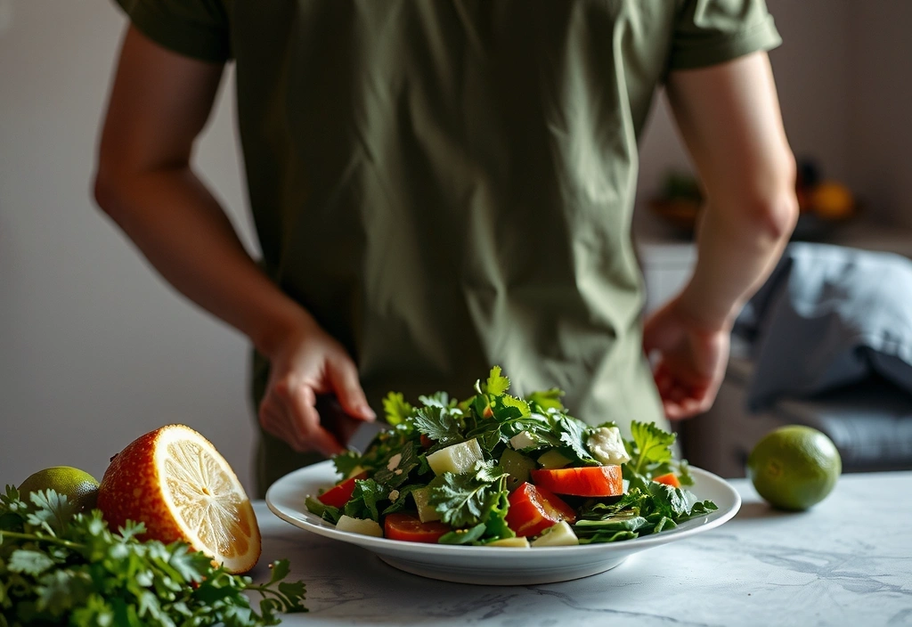 Préparation repas sain